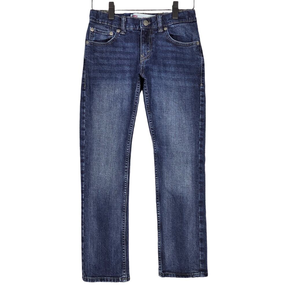 LEVI’S 511 SLIM JEANS – YOUTH SIZE 10 REG (ADJUSTABLE WAIST) – DARK BLUE DENIM